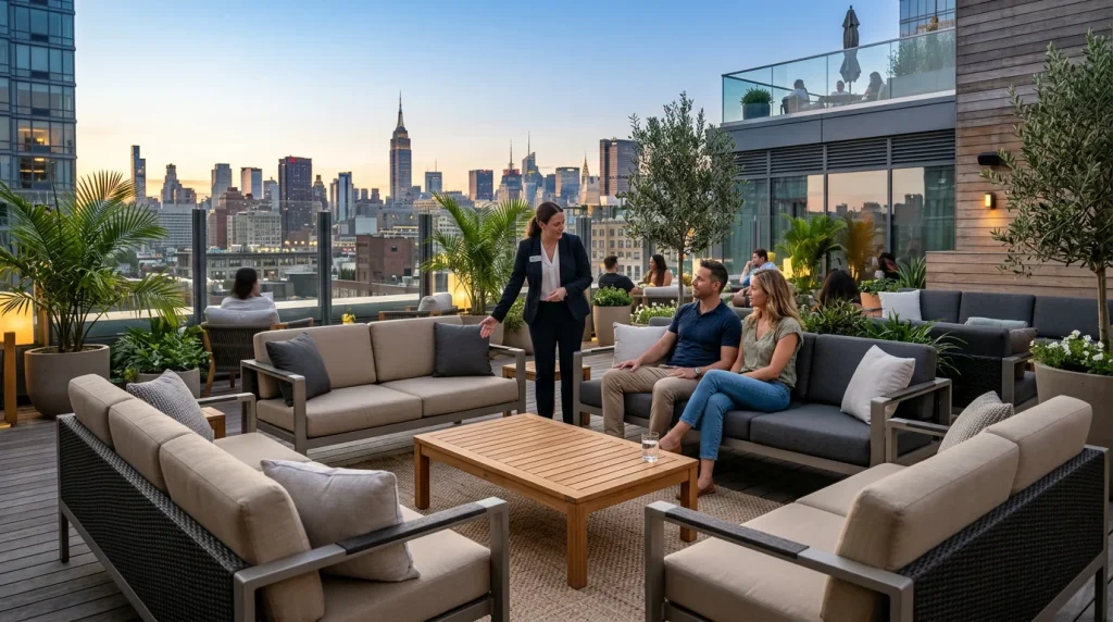 Commercial outdoor sofa usage scenarios