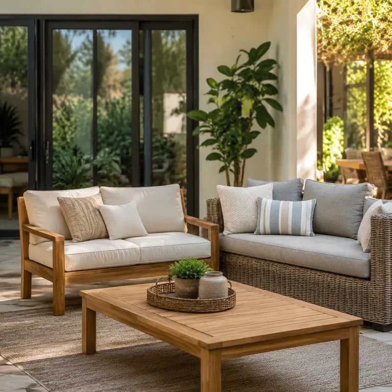 Teak vs Wicker Outdoor Sofa