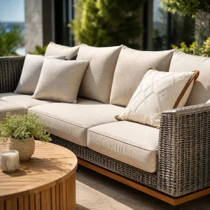 Ergonomic Outdoor Sofa Supportive Cushioning