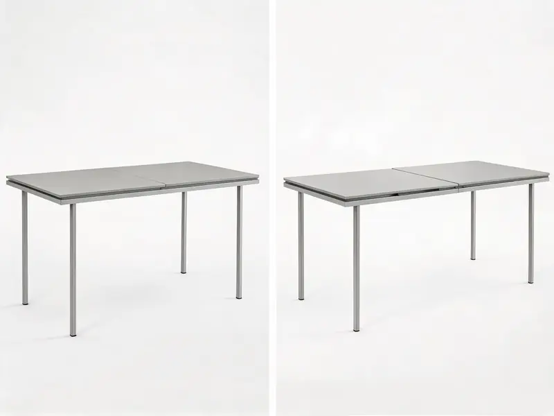 Extendable patio dining table weather-resistant surface