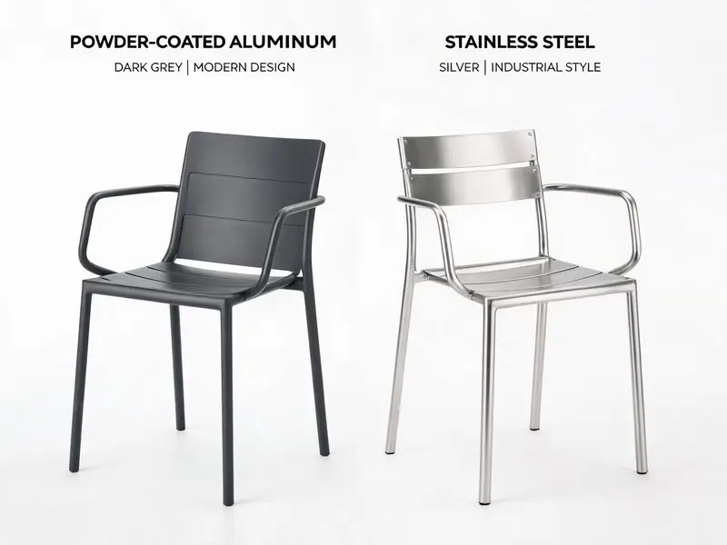Aluminum vs steel outdoor furniture comparison side by side