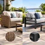 Wicker vs aluminum outdoor sofa