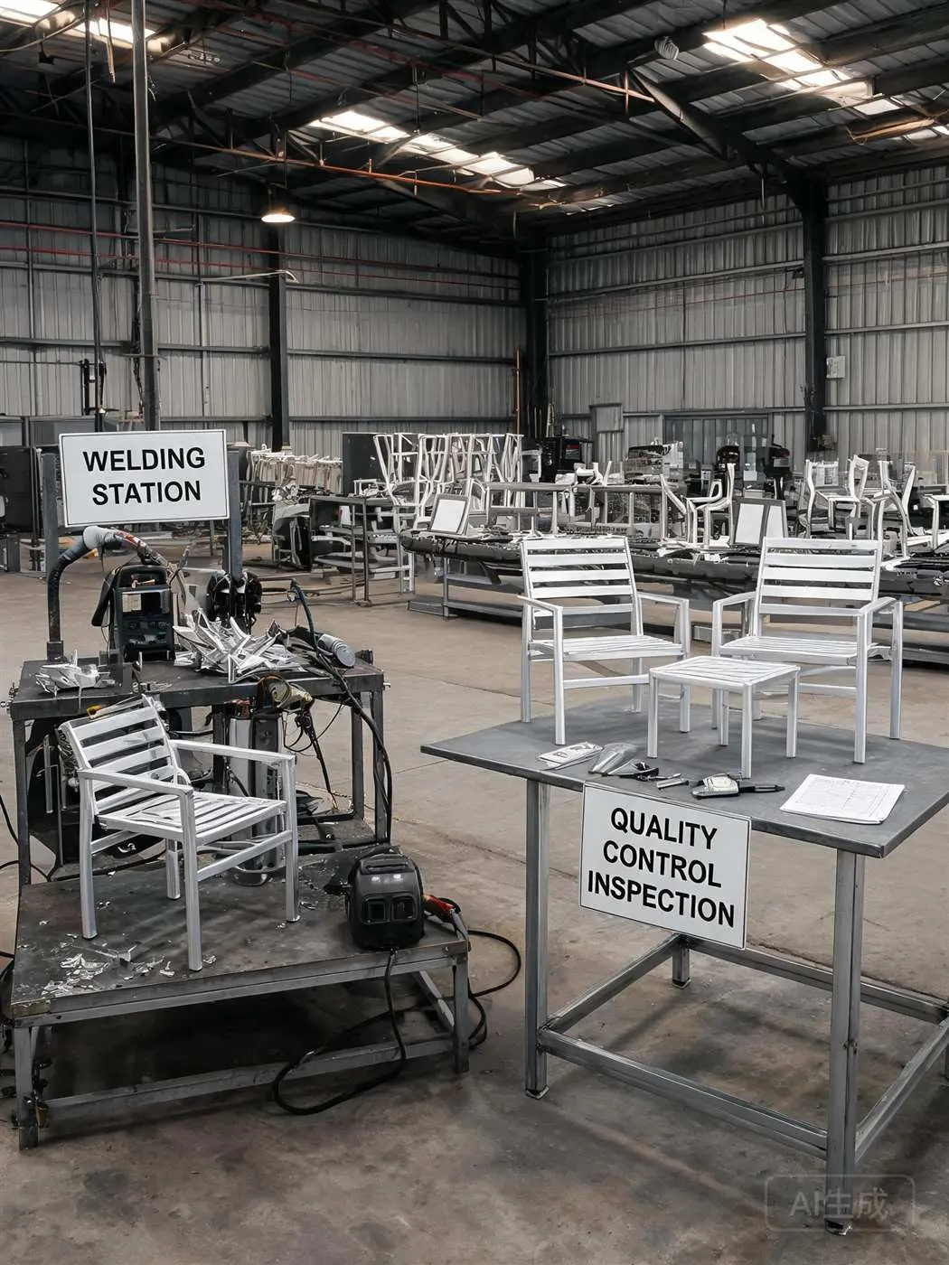 Factory production line manufacturing contract outdoor furniture