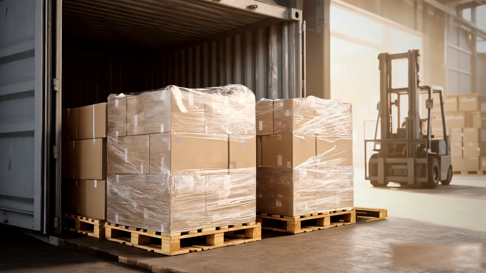 Finished outdoor furniture packed for bulk wholesale shipment