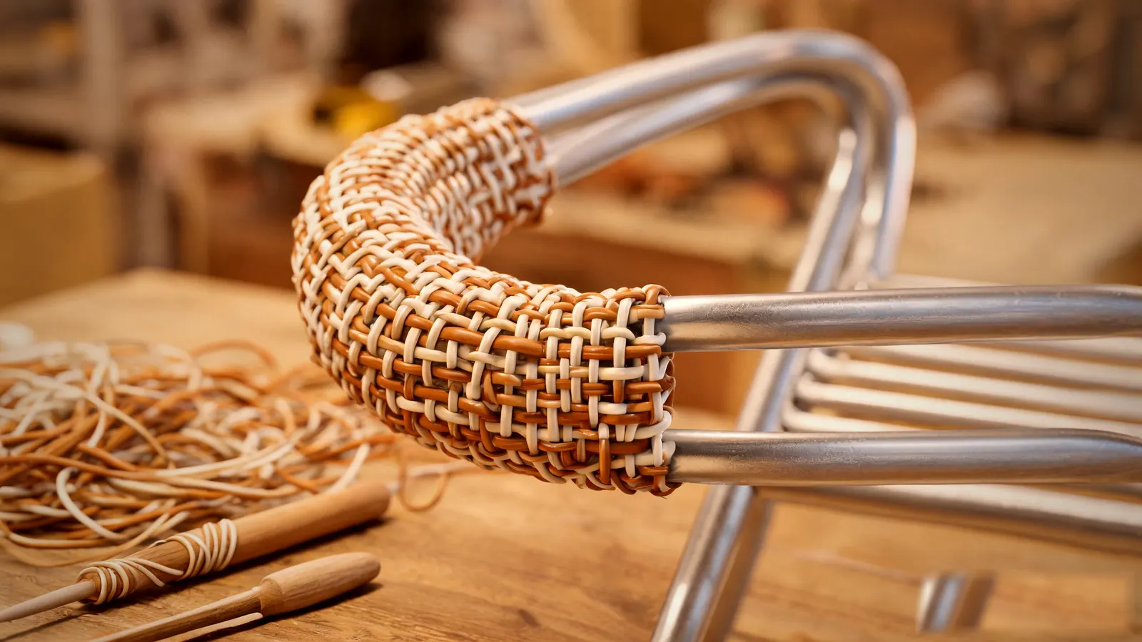 Hand woven rattan detail affecting outdoor furniture wholesale price